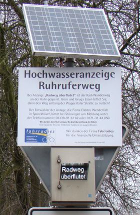 Solarbetriebenes GSM-Schaltmodul für Hochwasserwarnung